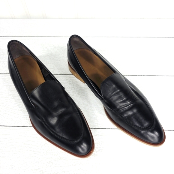 Everlane‎ Loafer Black Leather Flat Slip On Shoes Size 8.5 - Picture 10 of 14